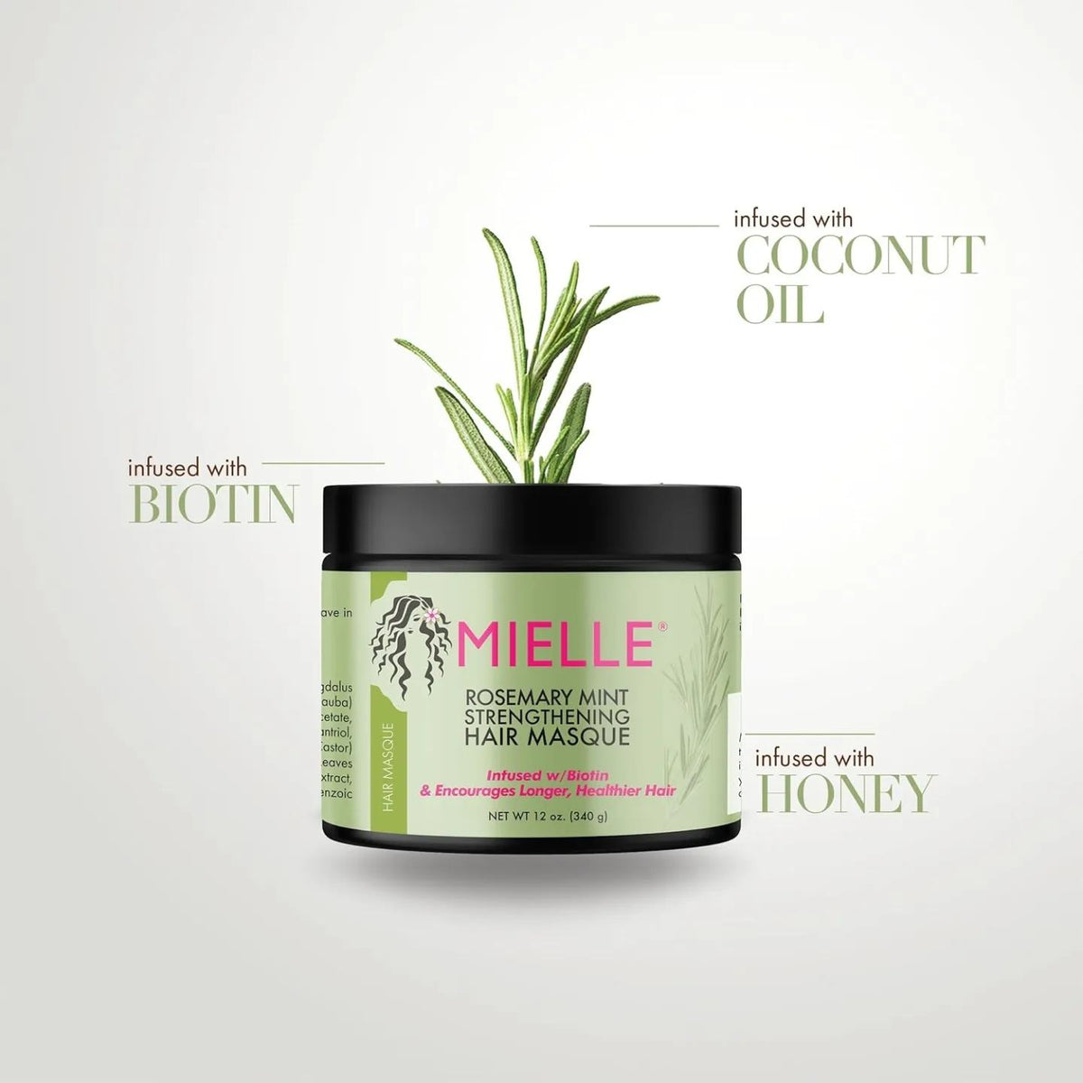 MIELLE ROSEMARY MINT STRENGTHENING HAIR MASQUE 340G