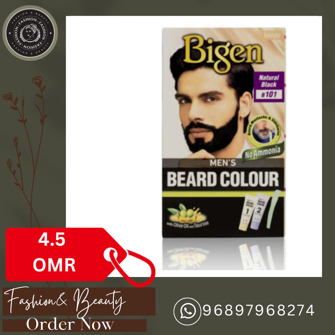Bigen Men's Beard Color - Natural Black 101 - FashionAndBeautys
