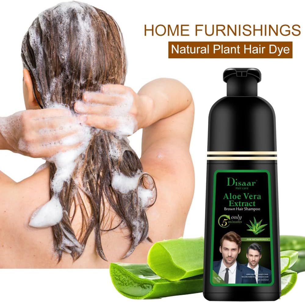 Disaar Beauty Aloe Vera Extract Brown Hair Care Shampoo (400 Ml)