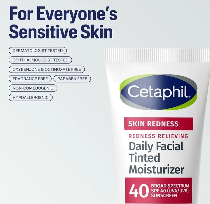 Cetaphil Redness Relieving Daily Facial Tinted Moisturizer SPF 40