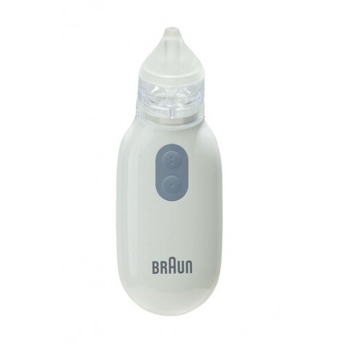Braun baby bottle on a white background