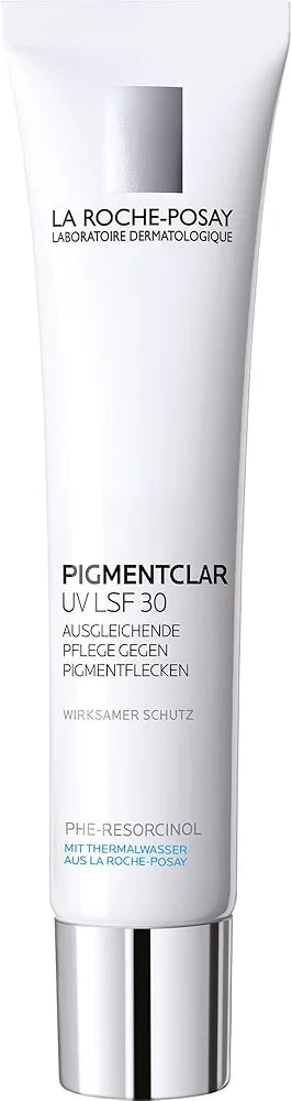 La Roche-Posay Pigmentclar UV LSF 30 skincare product on a white background

