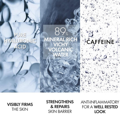 Vichy Mineral 89 Fortifying & Hydrating Daily Skin Booster | Pure Hyaluronic Acid Serum For Face | Plumps & Hydrates | Repairs Skin Barrier| Lightweight Moisturizing Gel | Fragrance Free & Oil-Free