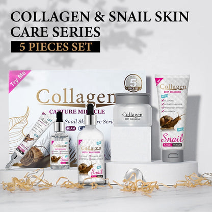 Women Beauty Skin Care Sets & Kits Facial Cream Collagen Snail Whitening Skin Care Set For Black Skin