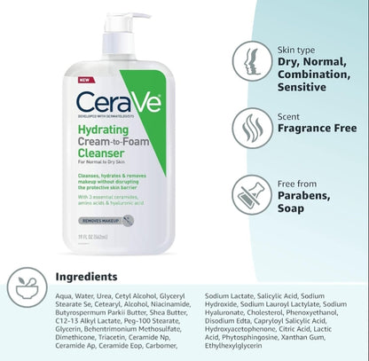 Hydrating Cream-to-Foam Cleanser