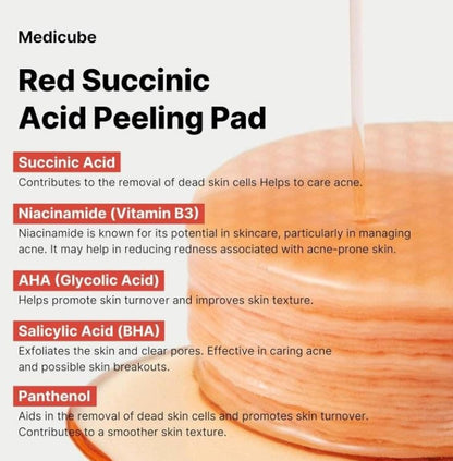 Medicube Red Succinic Acid Peeling Pad