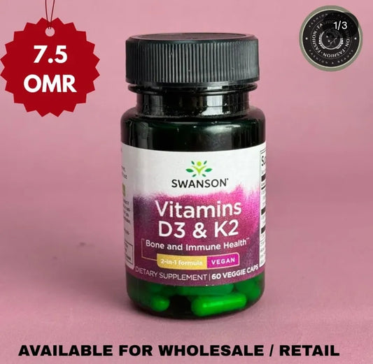 Swanson Vitamins D3 & K2.