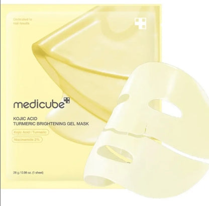 Medicube Kojic Acid Turmeric Brightening Gel Mask packaging on a white background

