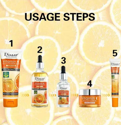 Disaar Vitamin C Whitening Brightening Facial Skin Care 5-Piece Set