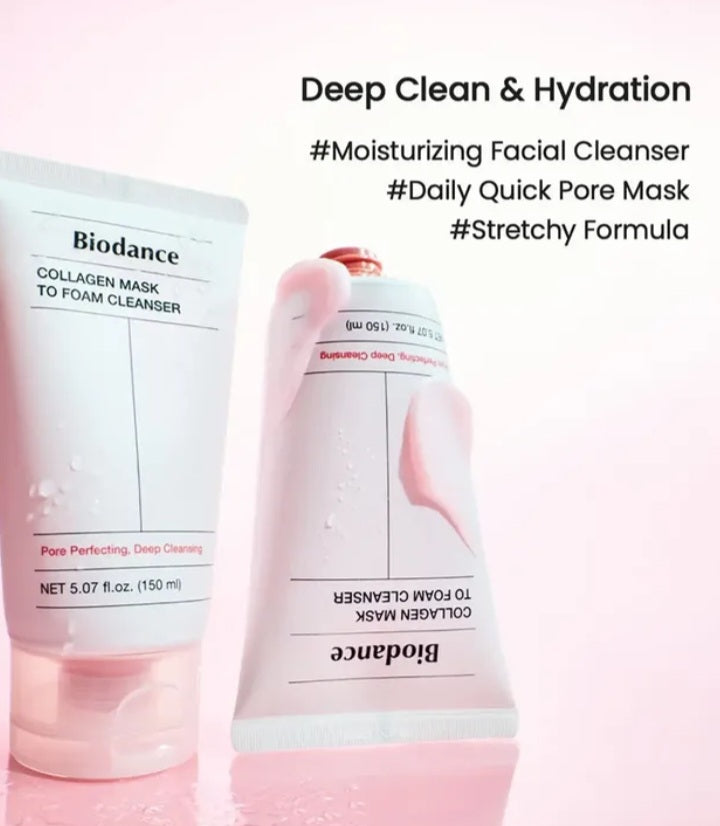 Biodance Collagen Mask to Foam Cleanser