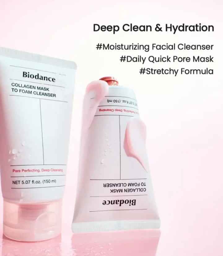 Biodance Collagen Mask to Foam Cleanser