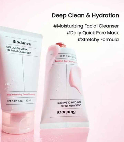 Biodance Collagen Mask to Foam Cleanser