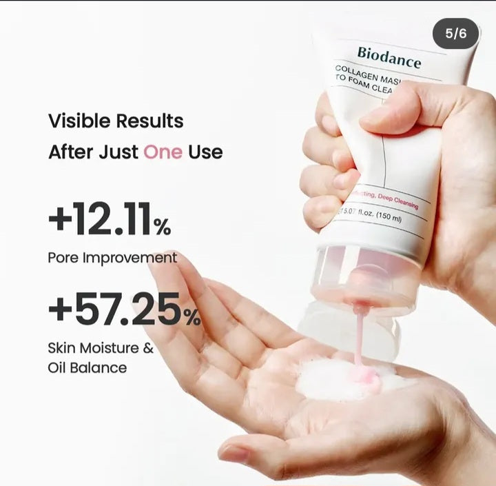 Biodance Collagen Mask to Foam Cleanser