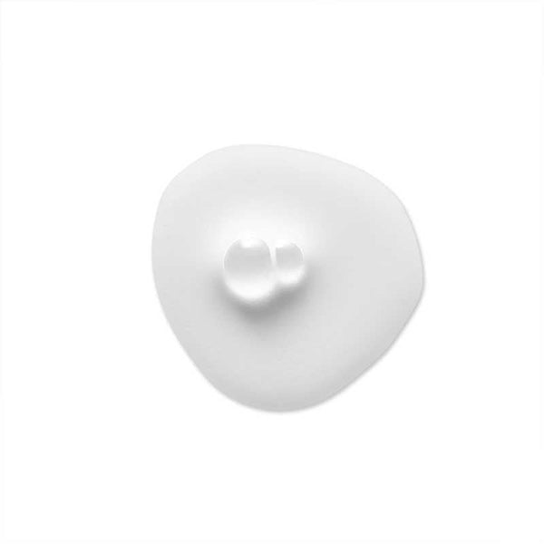 White suction cup on a white background