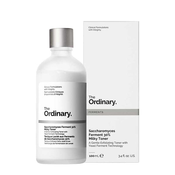 The Ordinary skincare toner bottle with packaging on a white background